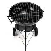 Portable Charcoal Kettle BBQ Grill – Round Barbecue with Ventilation & Wheels